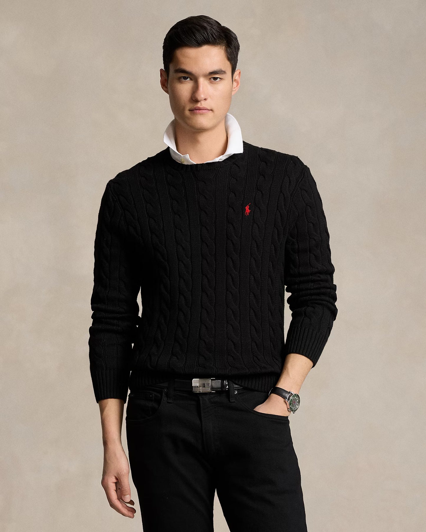 Cable-Knit Cotton Jumper