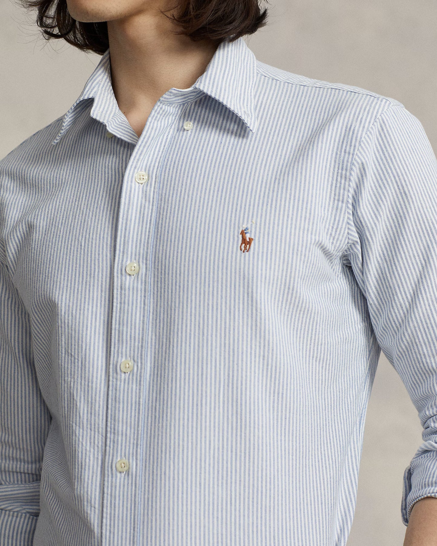 Custom Fit Striped Oxford Shirt